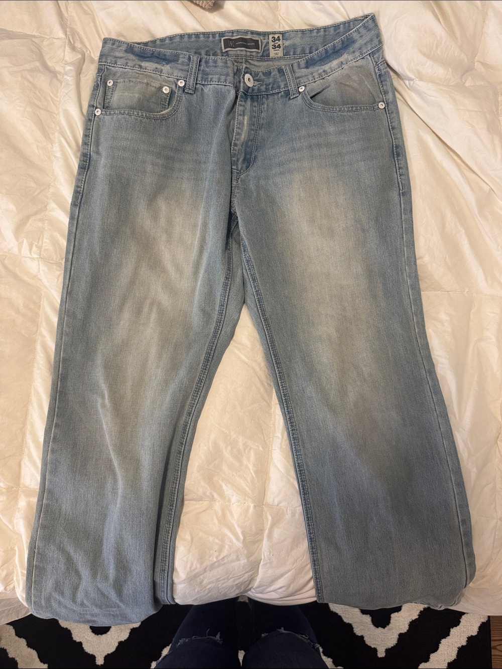 INC International Concepts Light Blue Bootcut Jeans 34x34